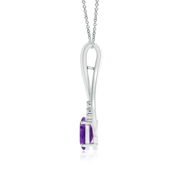 AAA - Amethyst / 1.26 CT / 14 KT White Gold