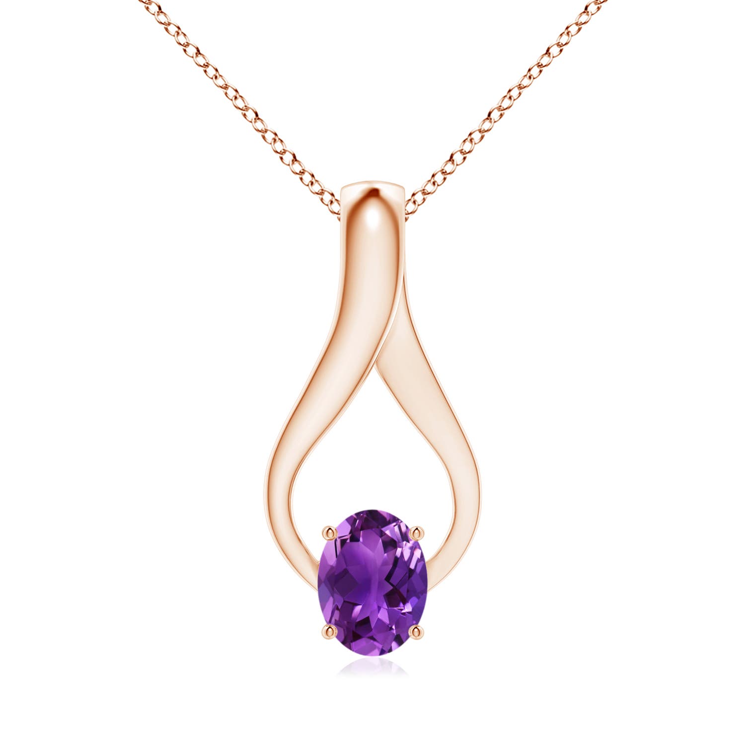 AAAA - Amethyst / 1.26 CT / 14 KT Rose Gold