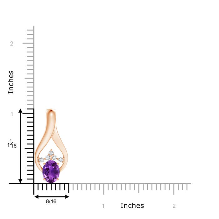 AAAA - Amethyst / 1.26 CT / 14 KT Rose Gold