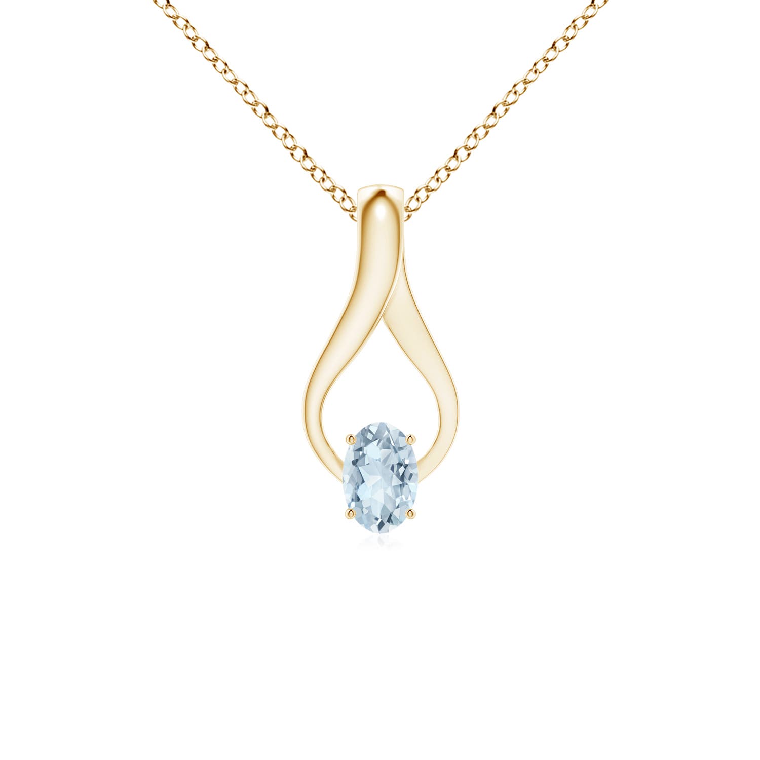 A - Aquamarine / 0.45 CT / 14 KT Yellow Gold