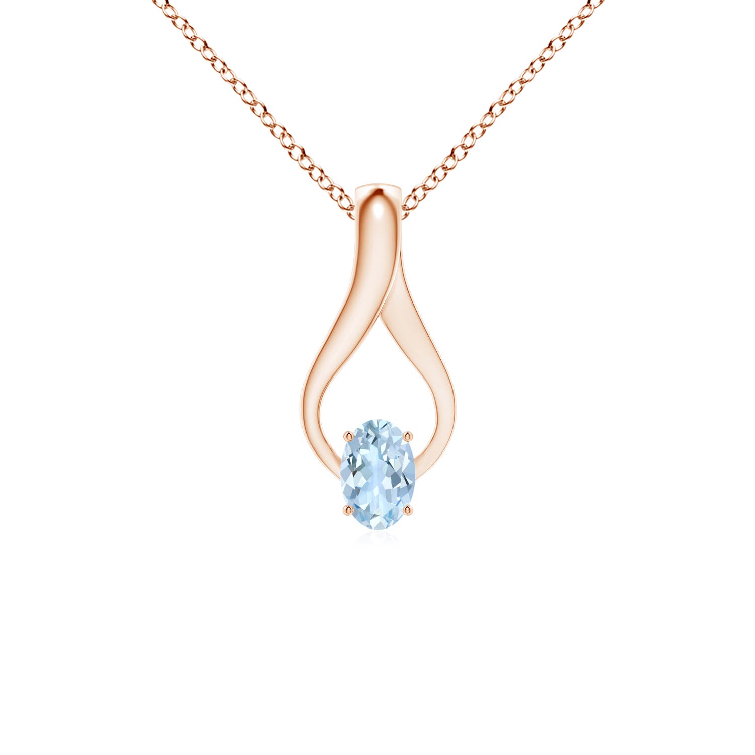 AA - Aquamarine / 0.45 CT / 14 KT Rose Gold