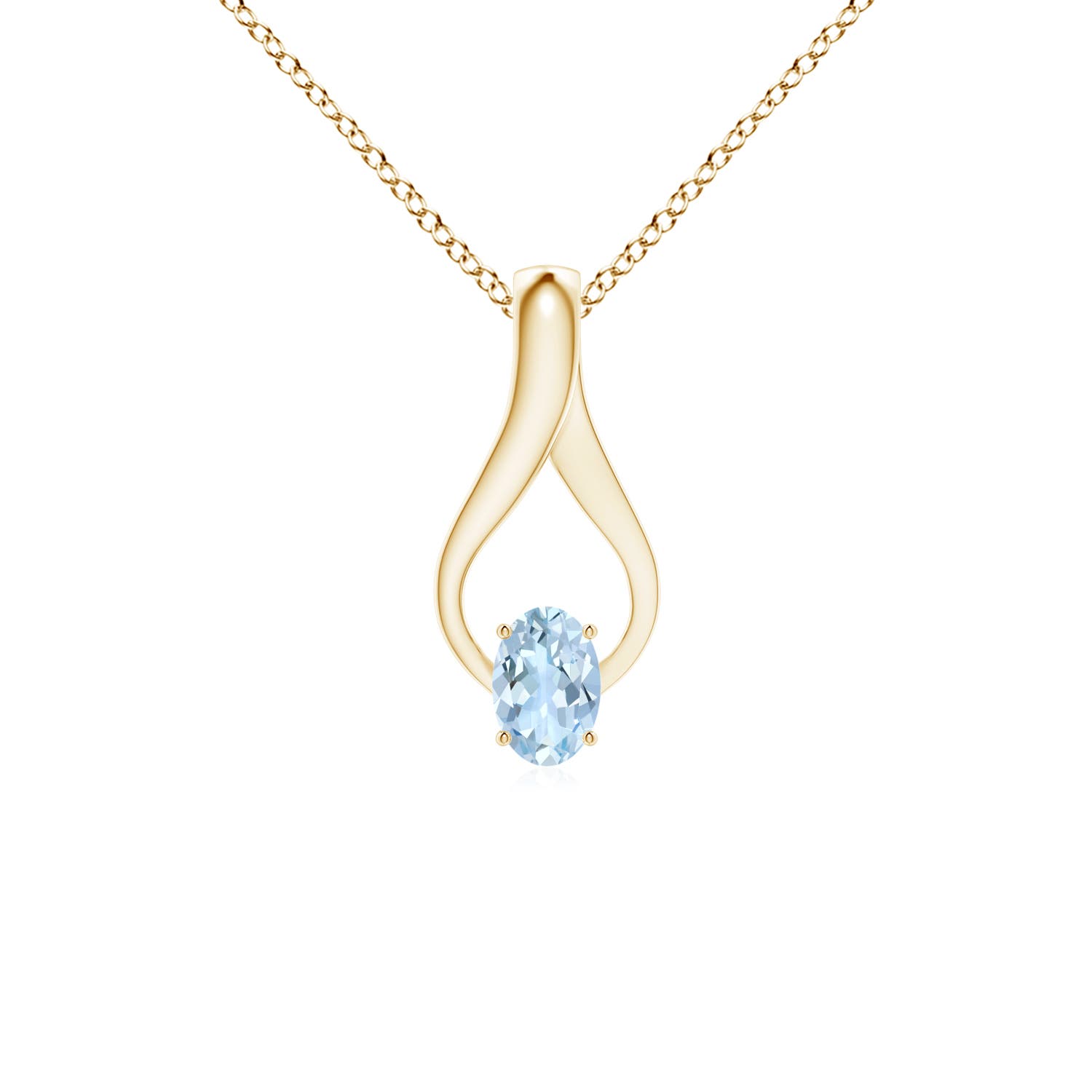 AA - Aquamarine / 0.45 CT / 14 KT Yellow Gold