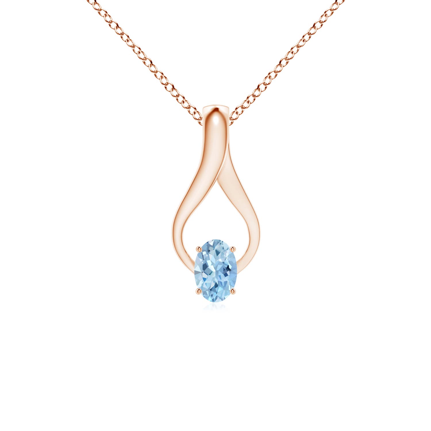 AAA - Aquamarine / 0.45 CT / 14 KT Rose Gold