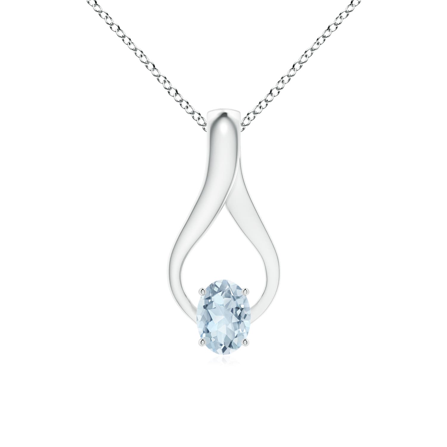 A - Aquamarine / 0.67 CT / 14 KT White Gold