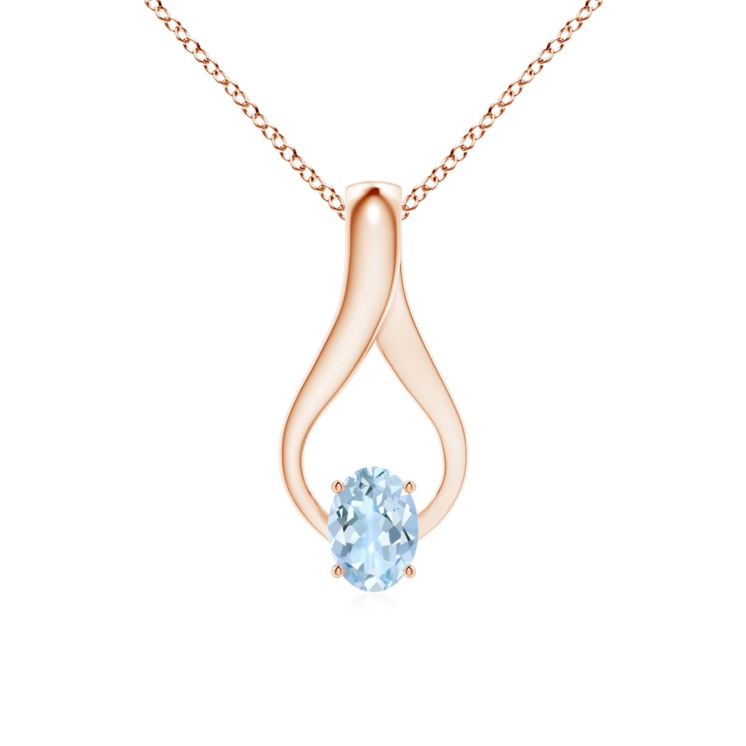 AA - Aquamarine / 0.67 CT / 14 KT Rose Gold