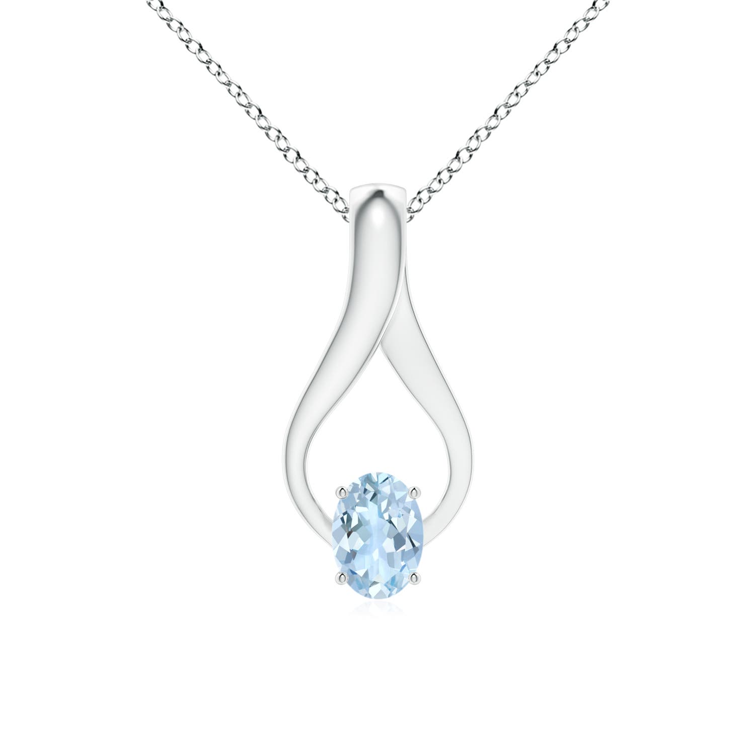 AA - Aquamarine / 0.67 CT / 14 KT White Gold