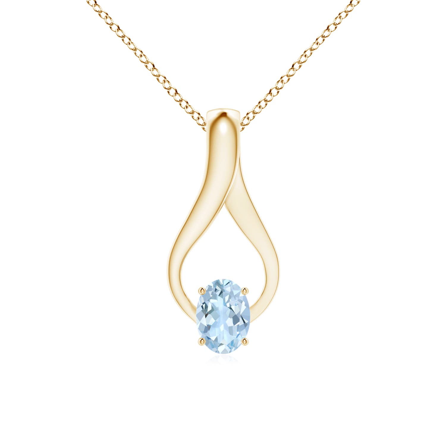 AA - Aquamarine / 0.67 CT / 14 KT Yellow Gold