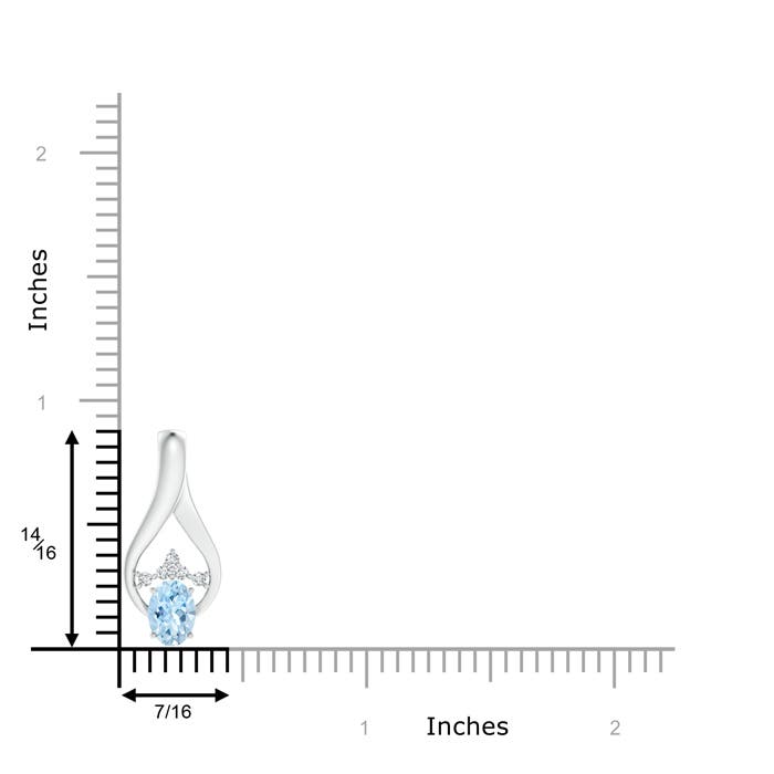 AAA - Aquamarine / 0.67 CT / 14 KT White Gold