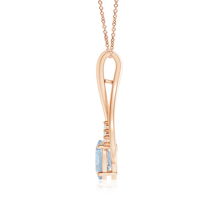 A - Aquamarine / 1.11 CT / 14 KT Rose Gold