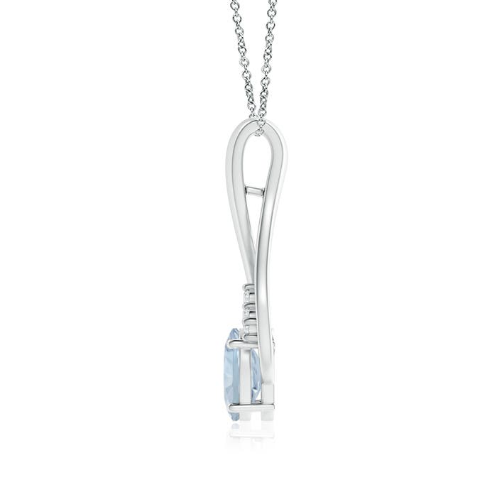 A - Aquamarine / 1.11 CT / 14 KT White Gold