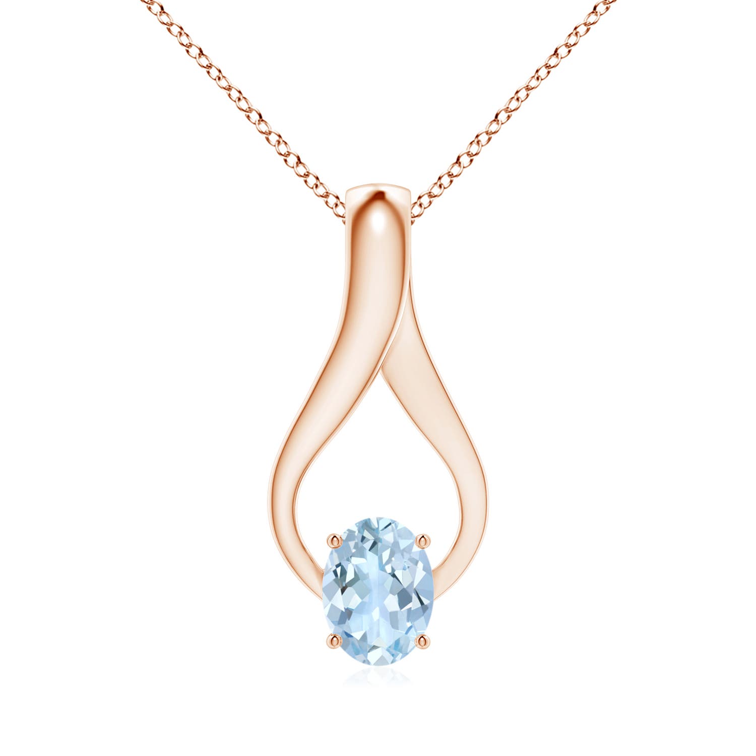 AA - Aquamarine / 1.11 CT / 14 KT Rose Gold