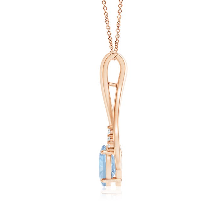 AA - Aquamarine / 1.11 CT / 14 KT Rose Gold