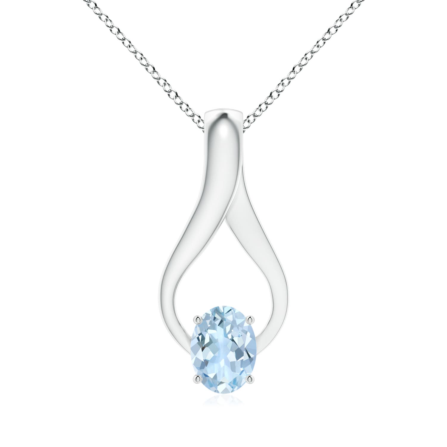 AA - Aquamarine / 1.11 CT / 14 KT White Gold