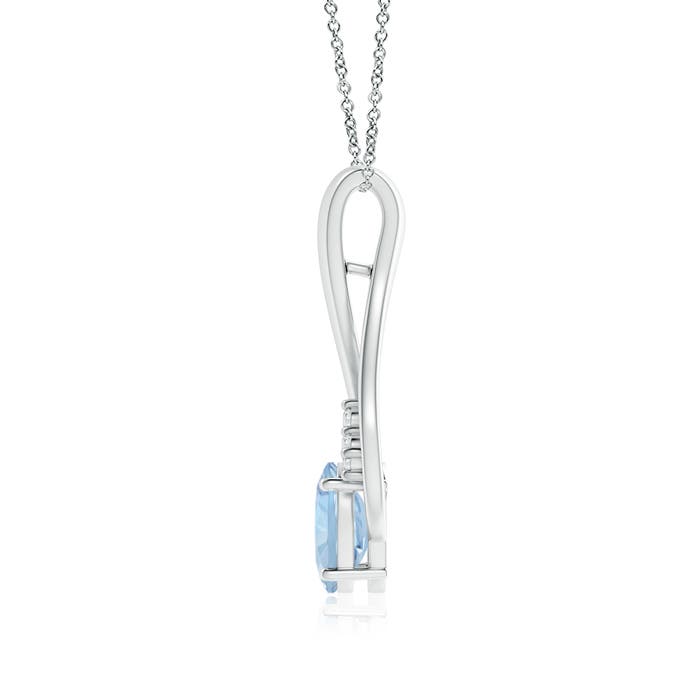 AA - Aquamarine / 1.11 CT / 14 KT White Gold