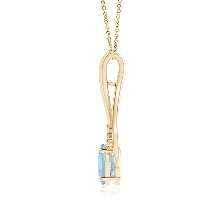 AA - Aquamarine / 1.11 CT / 14 KT Yellow Gold