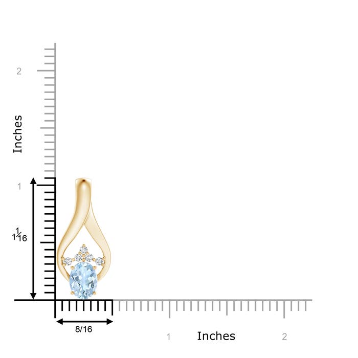 AA - Aquamarine / 1.11 CT / 14 KT Yellow Gold