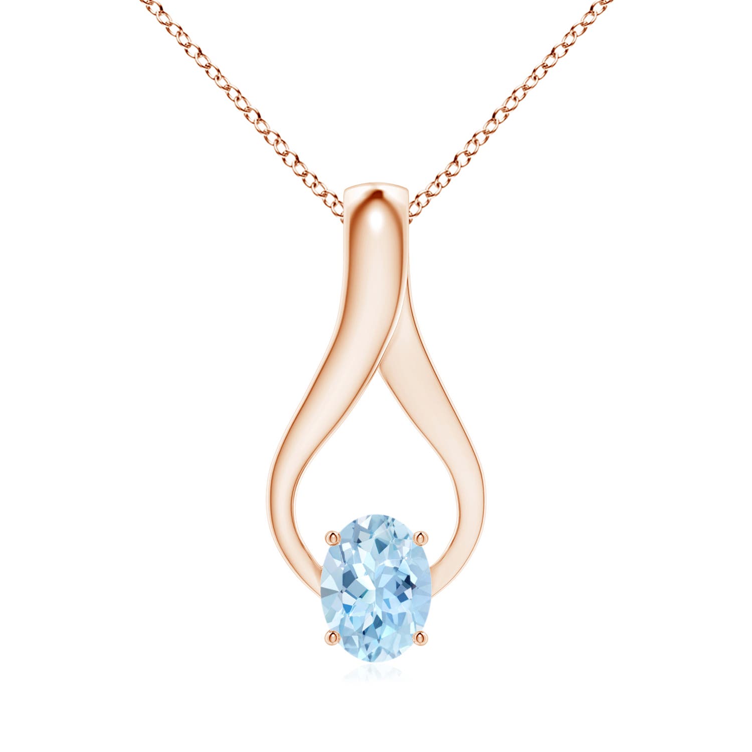 AAA - Aquamarine / 1.11 CT / 14 KT Rose Gold