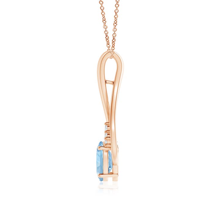 AAA - Aquamarine / 1.11 CT / 14 KT Rose Gold