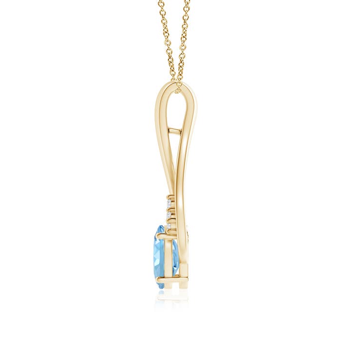 AAAA - Aquamarine / 1.11 CT / 14 KT Yellow Gold