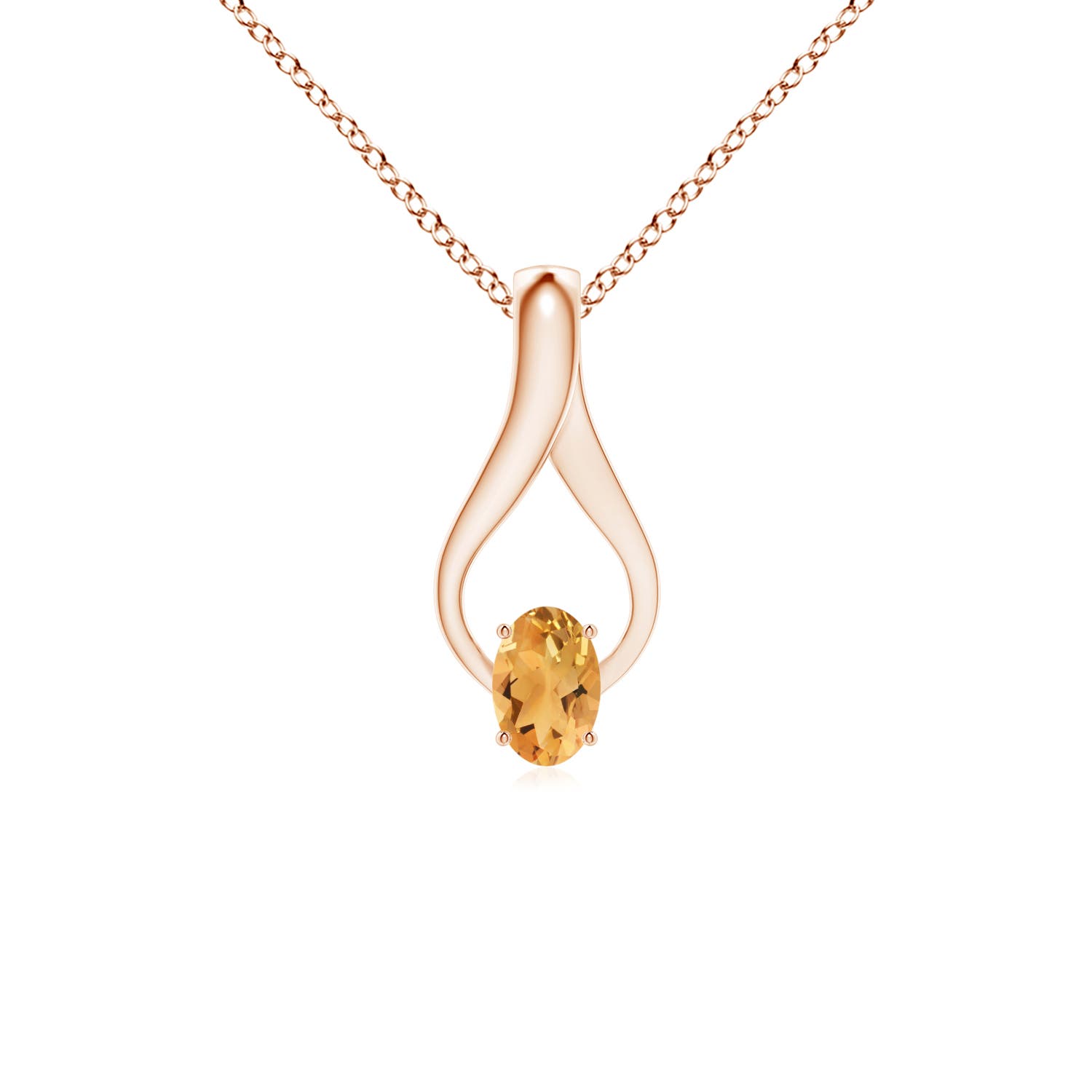 A - Citrine / 0.45 CT / 14 KT Rose Gold