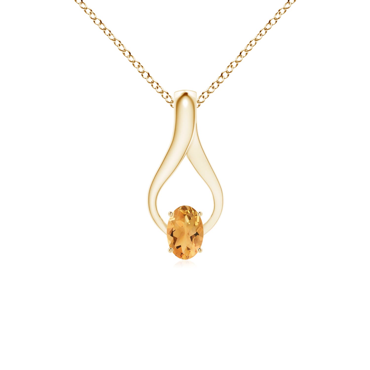 A - Citrine / 0.45 CT / 14 KT Yellow Gold