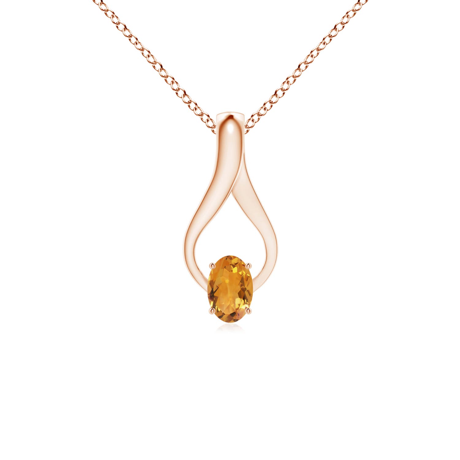 AA - Citrine / 0.45 CT / 14 KT Rose Gold