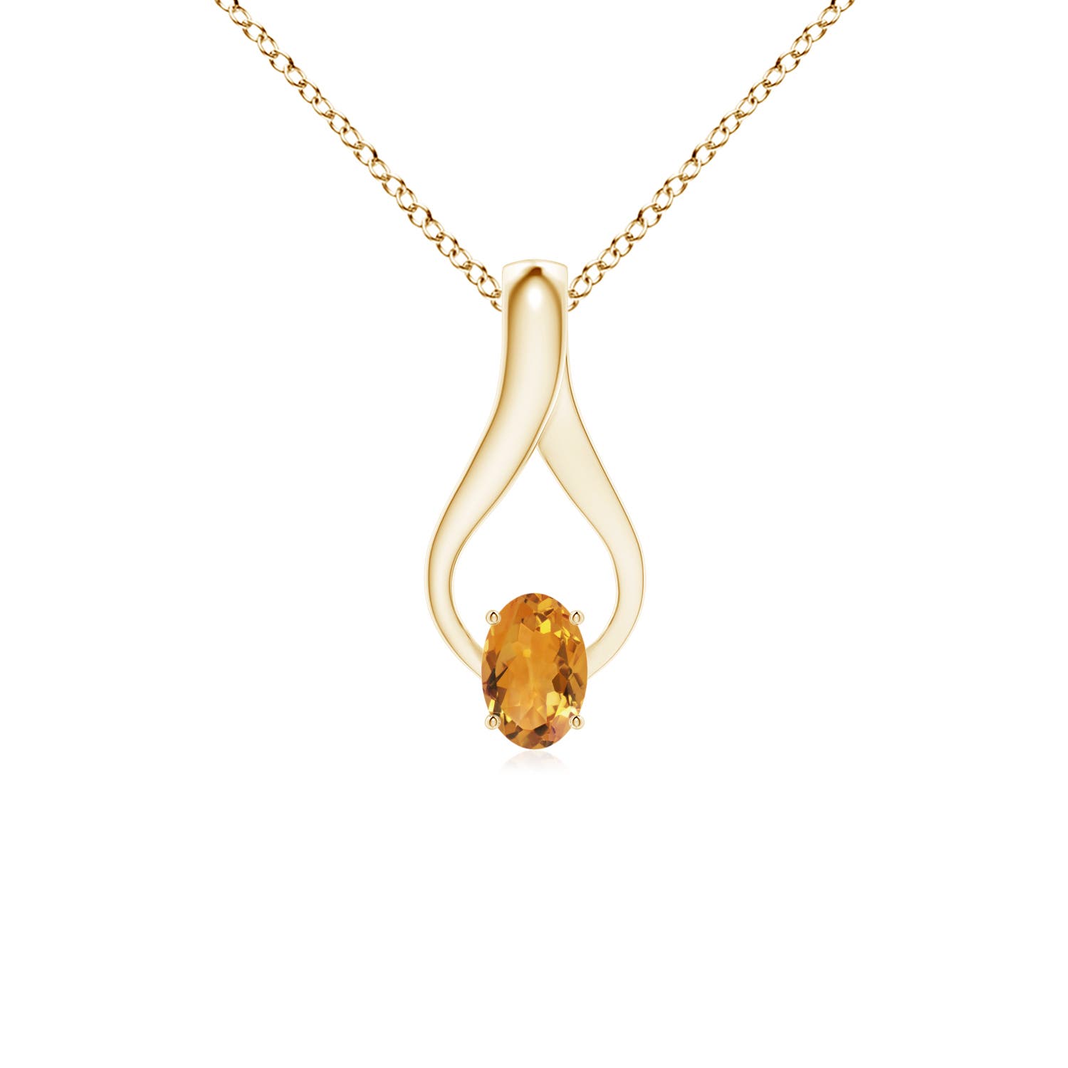 AA - Citrine / 0.45 CT / 14 KT Yellow Gold