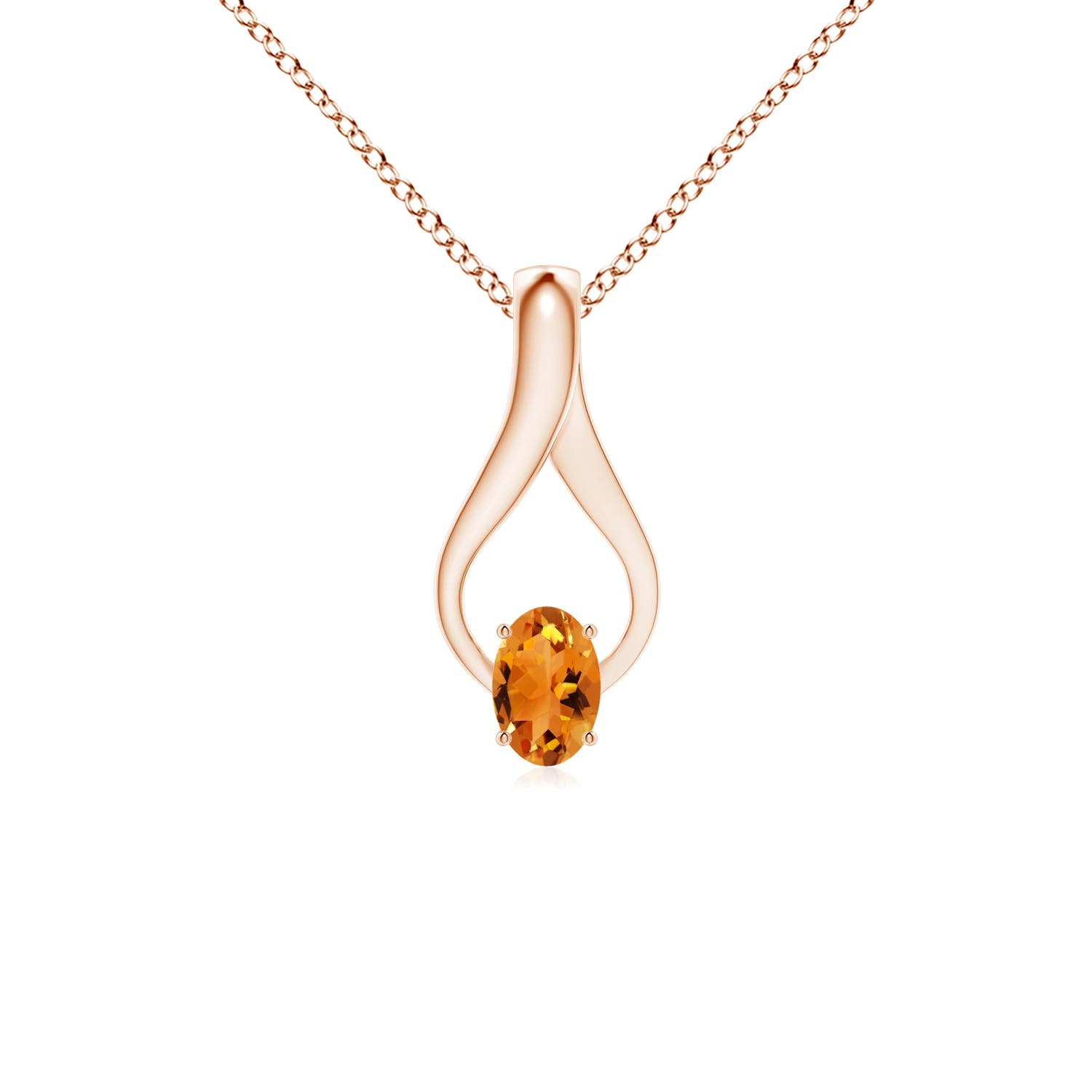 AAA - Citrine / 0.45 CT / 14 KT Rose Gold