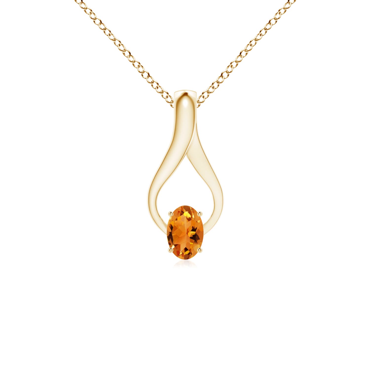 AAA - Citrine / 0.45 CT / 14 KT Yellow Gold