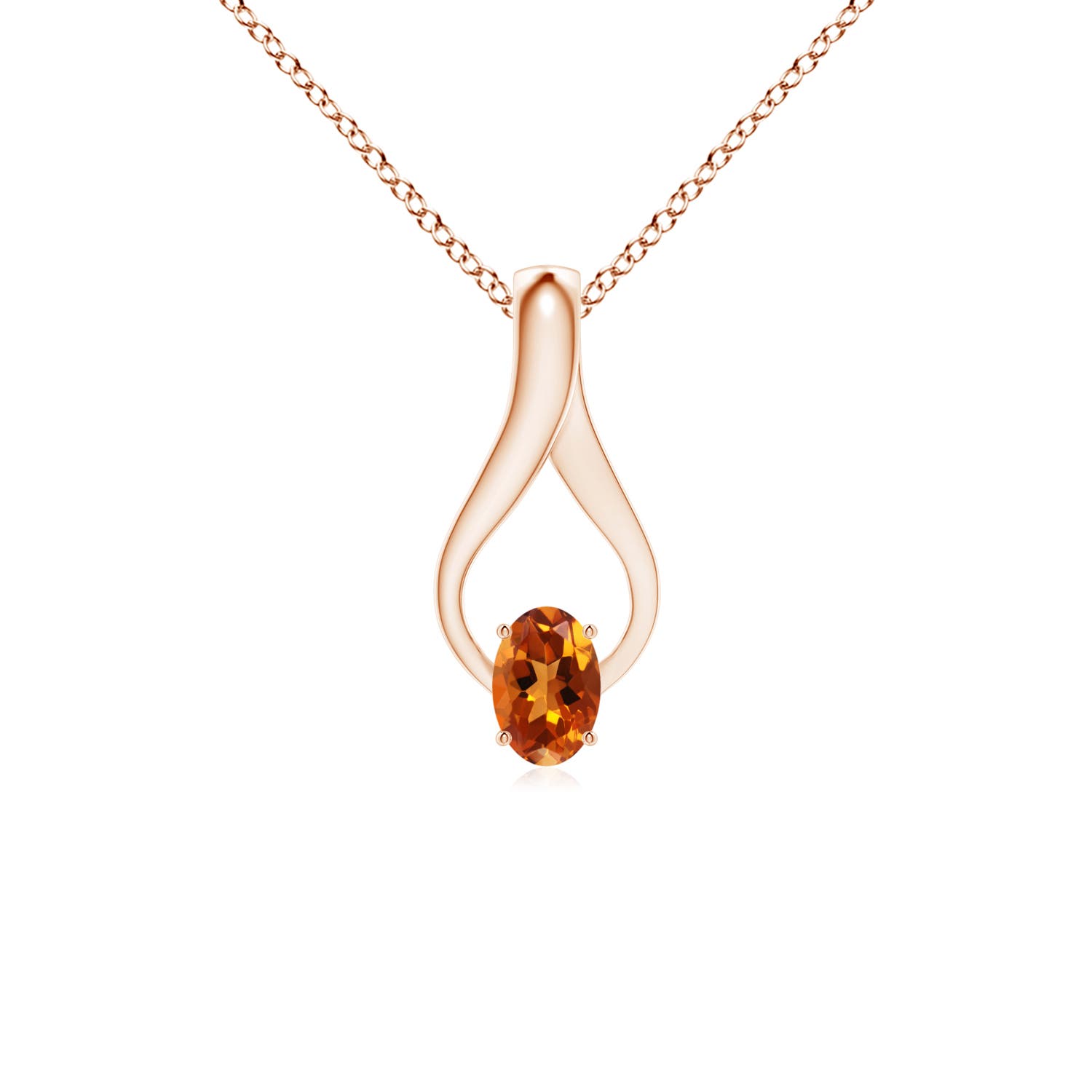 AAAA - Citrine / 0.45 CT / 14 KT Rose Gold