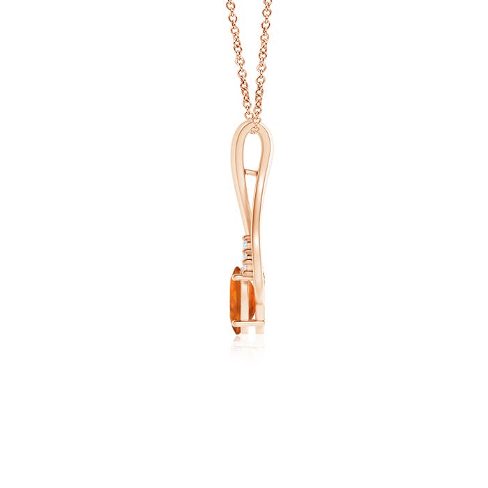 AAAA - Citrine / 0.45 CT / 14 KT Rose Gold