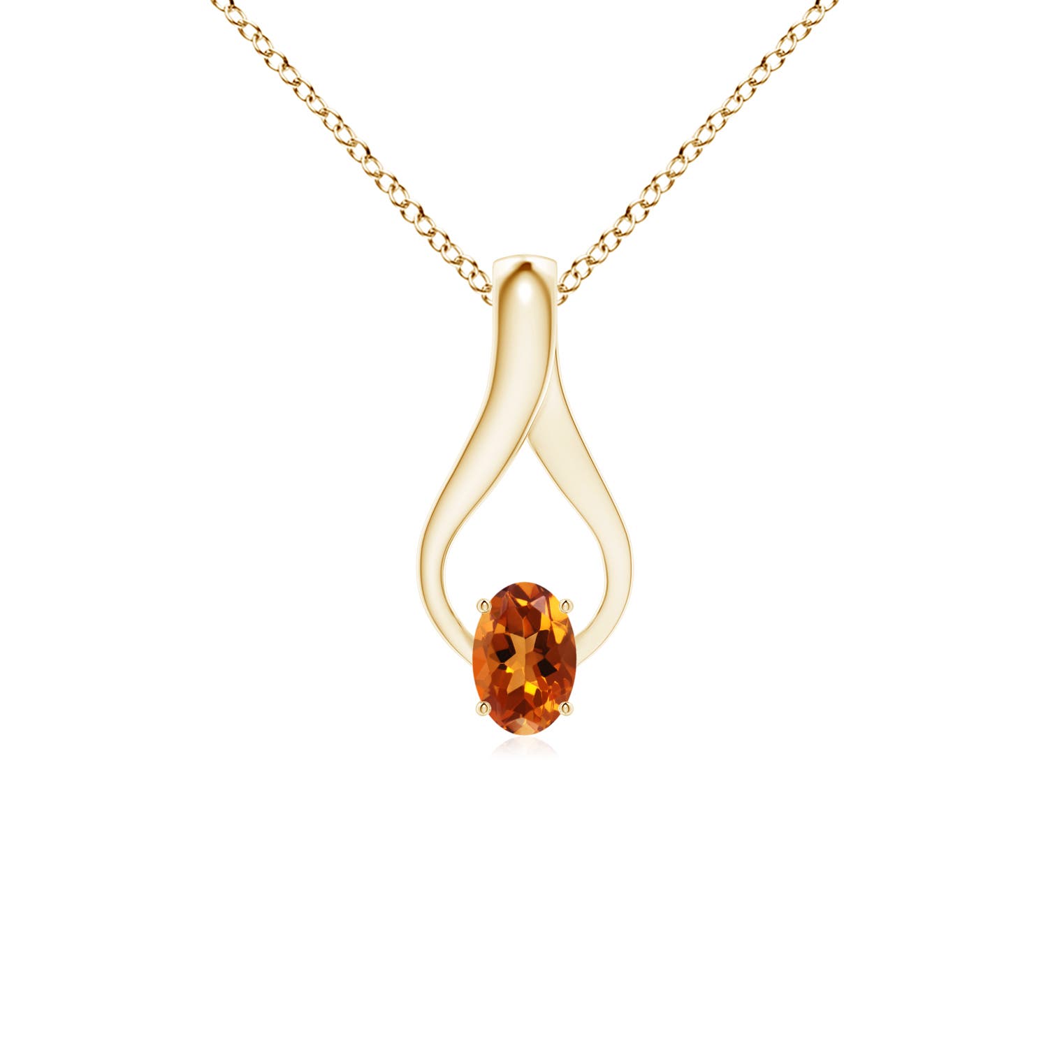 AAAA - Citrine / 0.45 CT / 14 KT Yellow Gold