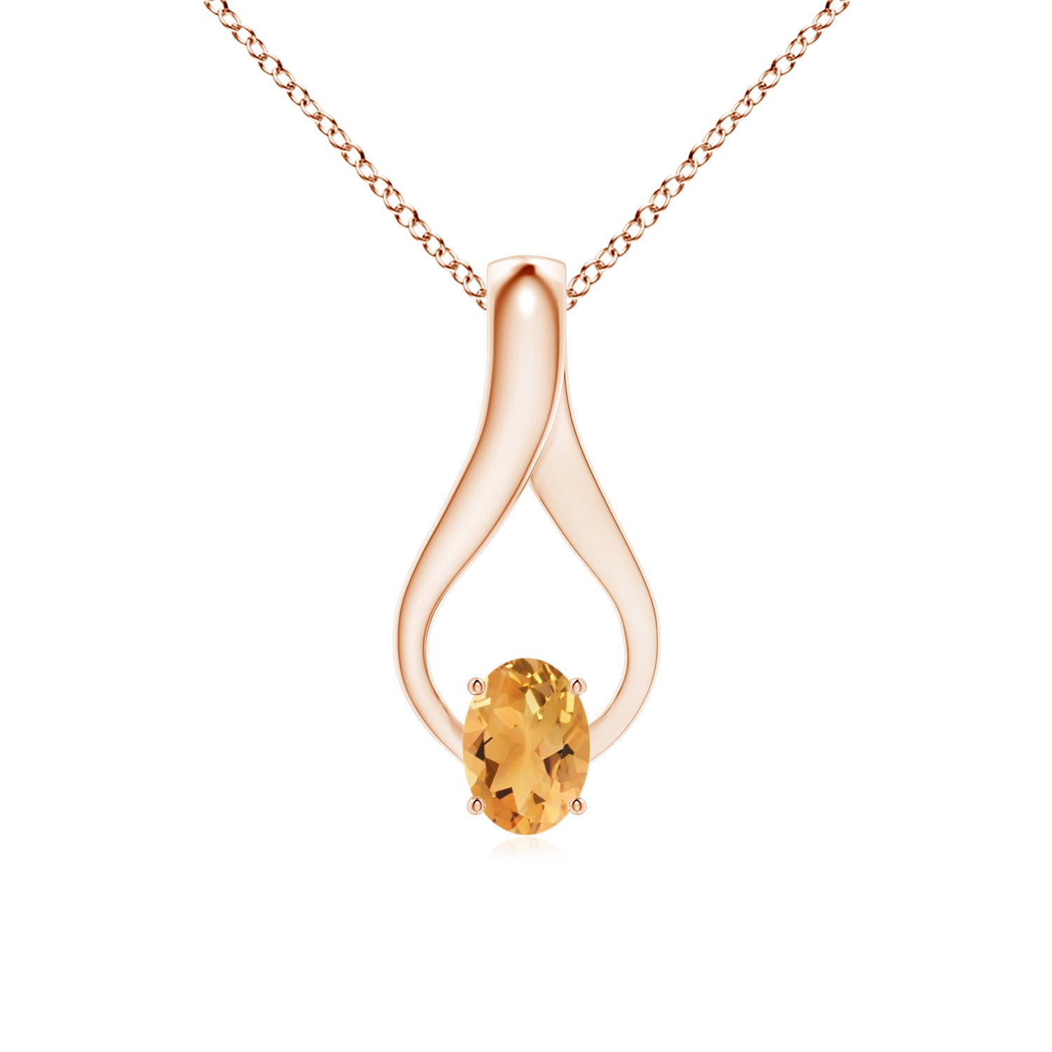 A - Citrine / 0.82 CT / 14 KT Rose Gold