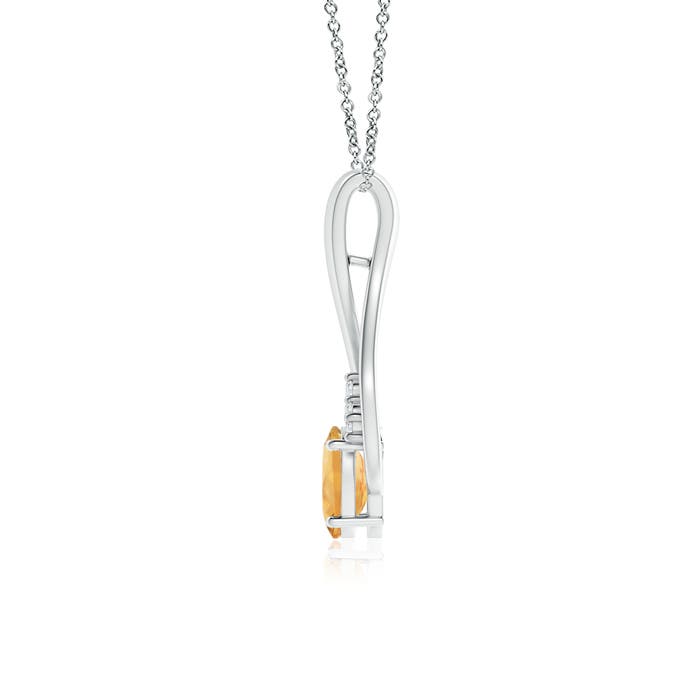 A - Citrine / 0.82 CT / 14 KT White Gold