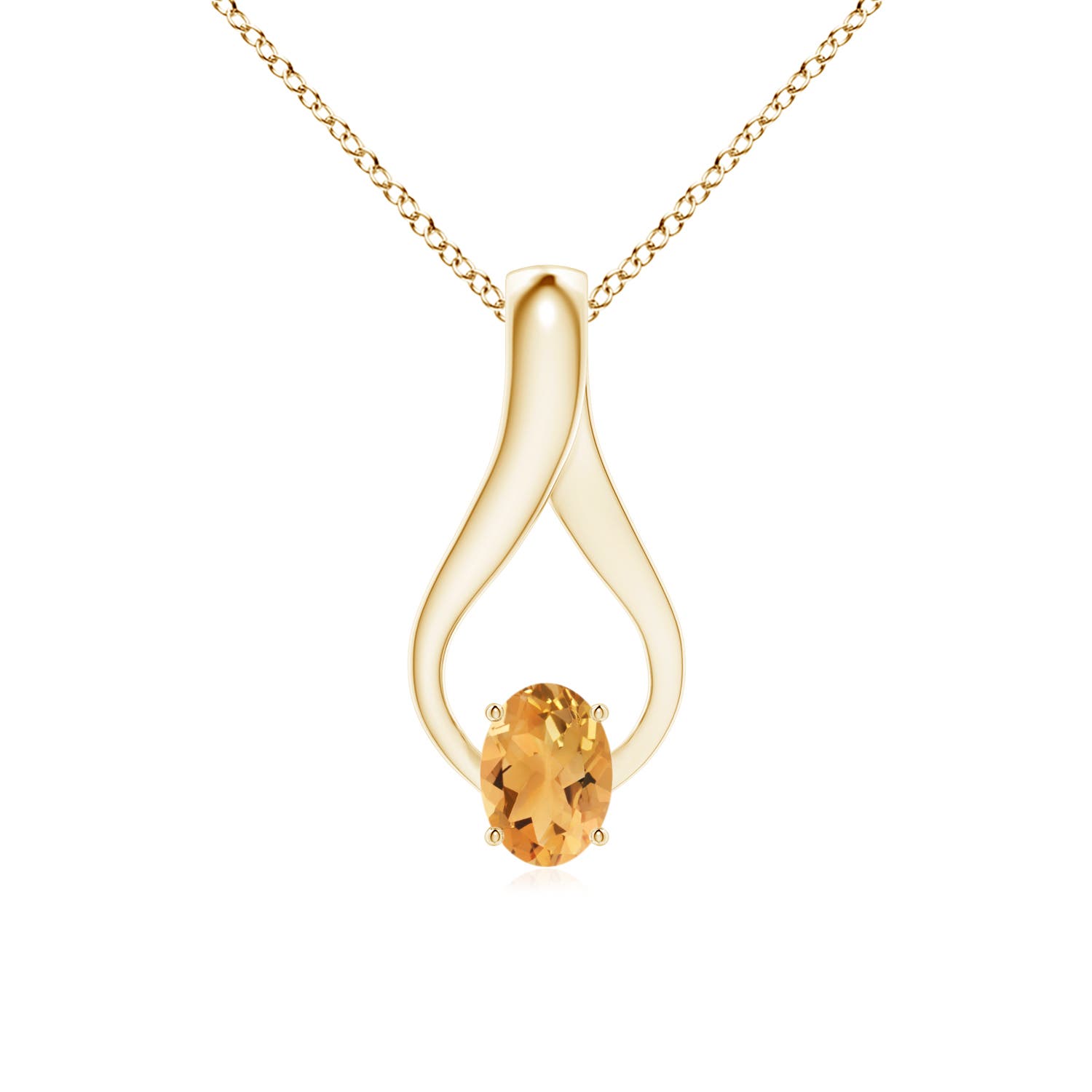 A - Citrine / 0.82 CT / 14 KT Yellow Gold