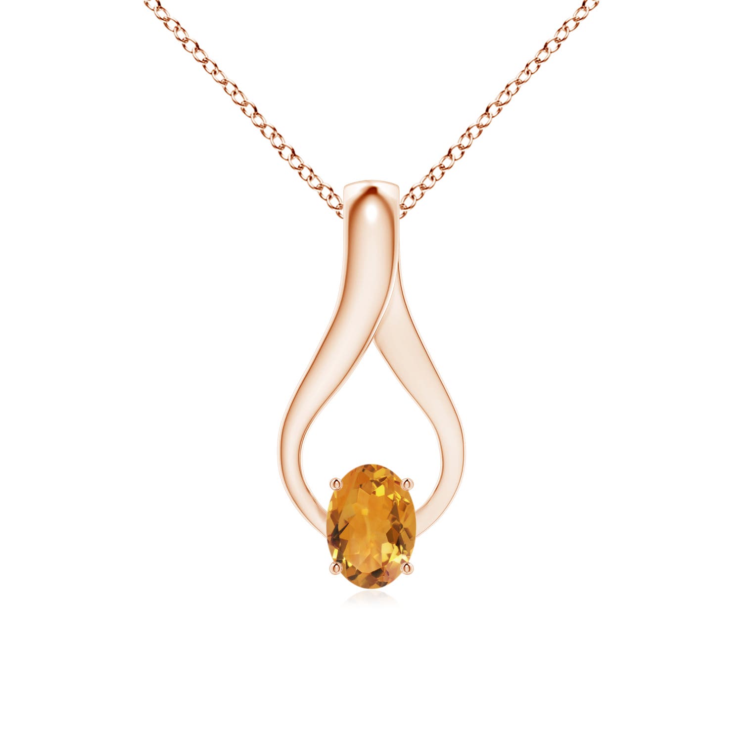 AA - Citrine / 0.82 CT / 14 KT Rose Gold