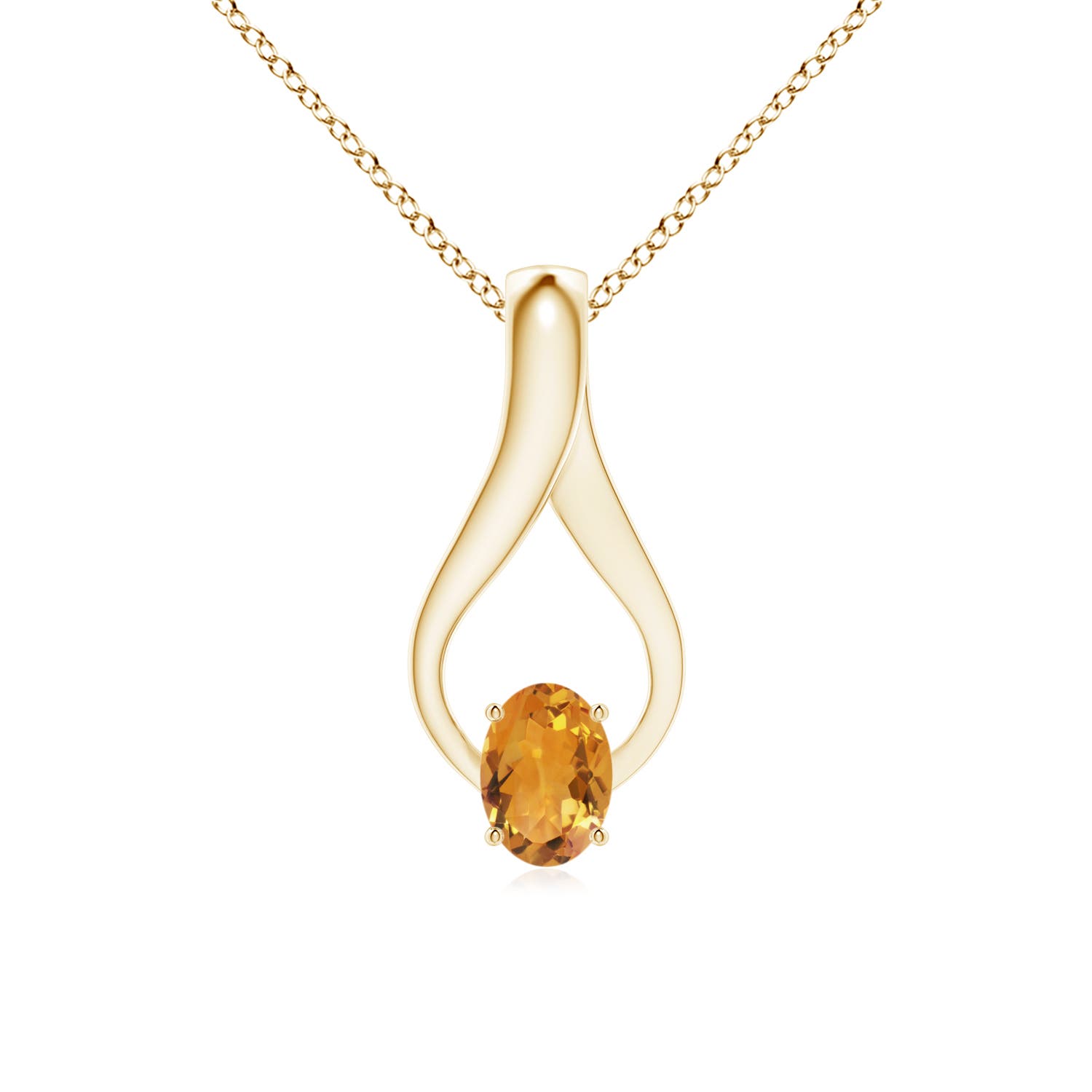 AA - Citrine / 0.82 CT / 14 KT Yellow Gold