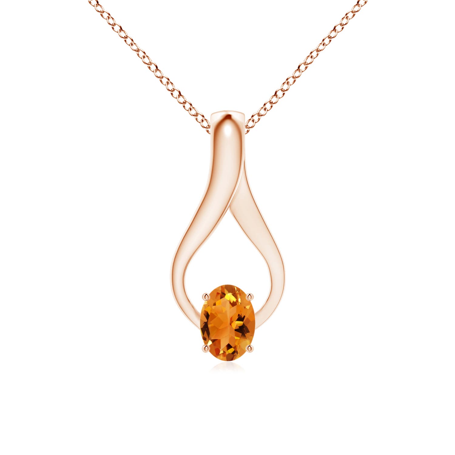 AAA - Citrine / 0.82 CT / 14 KT Rose Gold