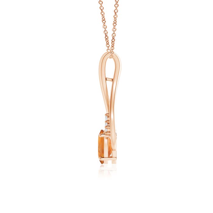 AAA - Citrine / 0.82 CT / 14 KT Rose Gold