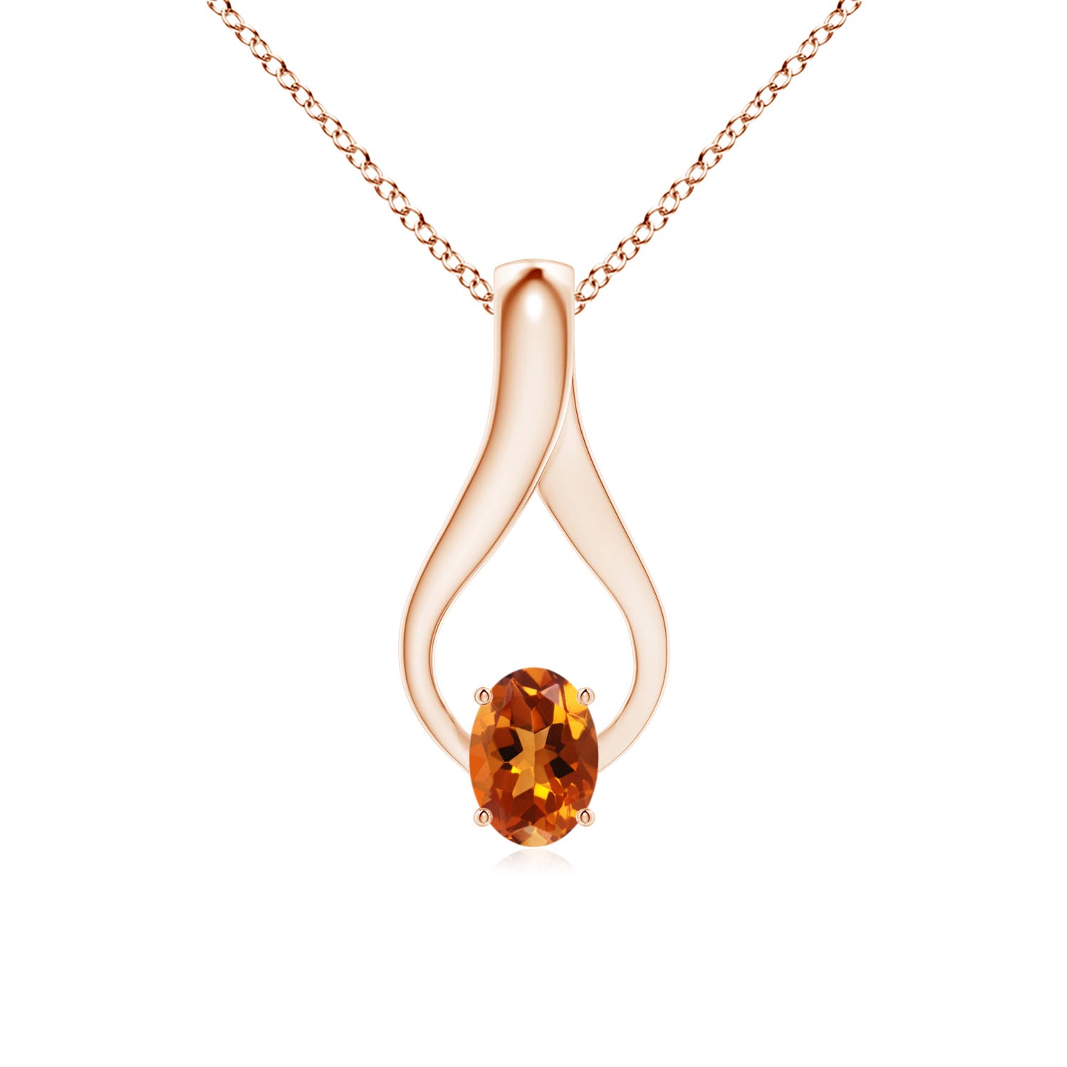 AAAA - Citrine / 0.82 CT / 14 KT Rose Gold