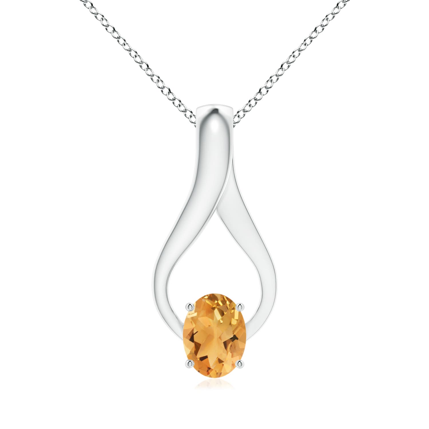 A - Citrine / 1.21 CT / 14 KT White Gold