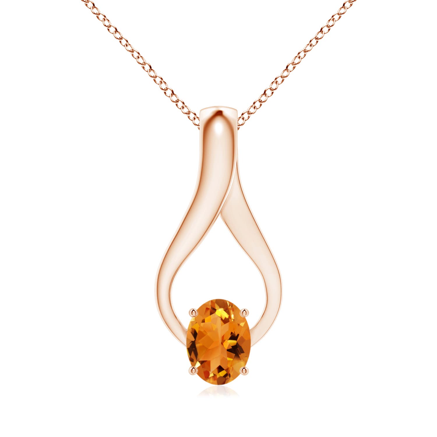 AAA - Citrine / 1.21 CT / 14 KT Rose Gold