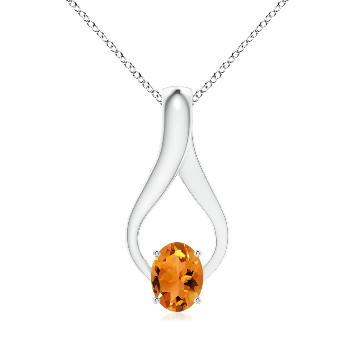 AAA - Citrine / 1.21 CT / 14 KT White Gold