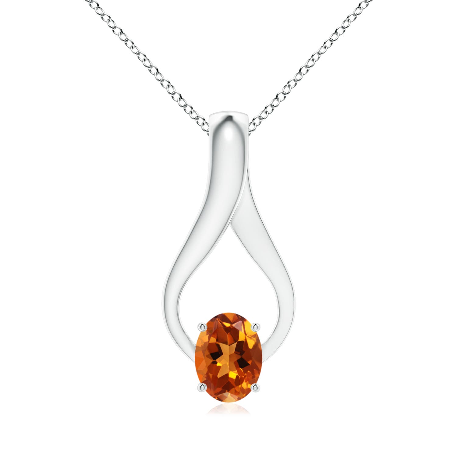 AAAA - Citrine / 1.21 CT / 14 KT White Gold