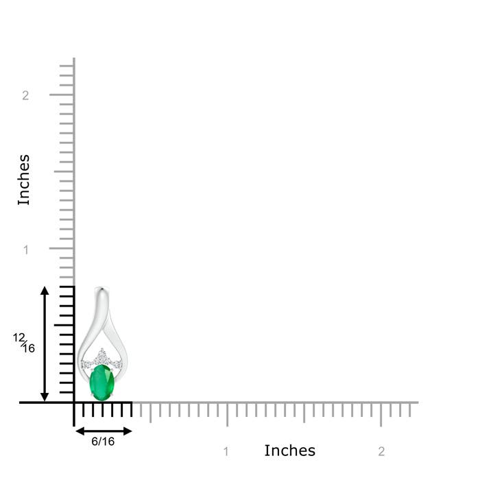 A - Emerald / 0.45 CT / 14 KT White Gold