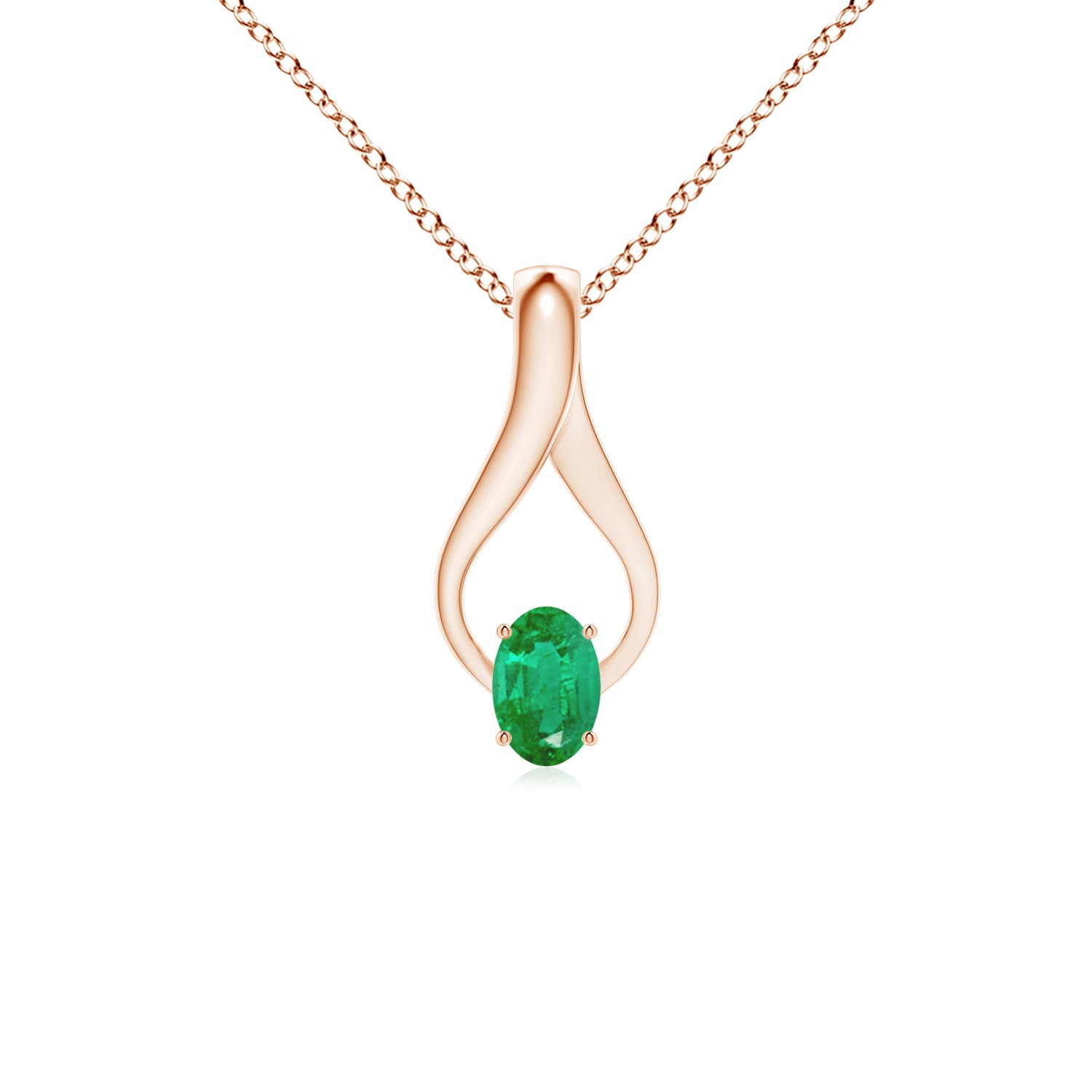 AA - Emerald / 0.45 CT / 14 KT Rose Gold