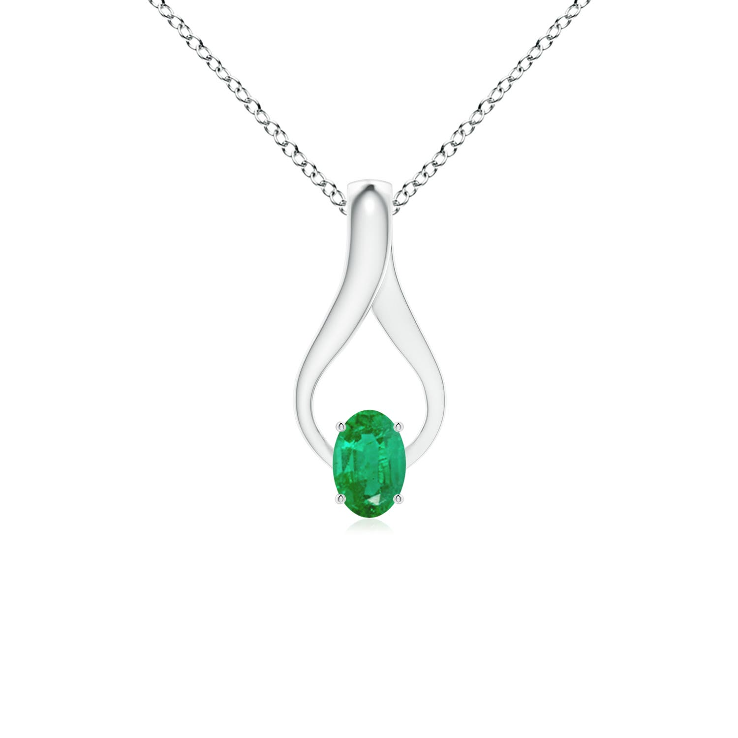 AA - Emerald / 0.45 CT / 14 KT White Gold