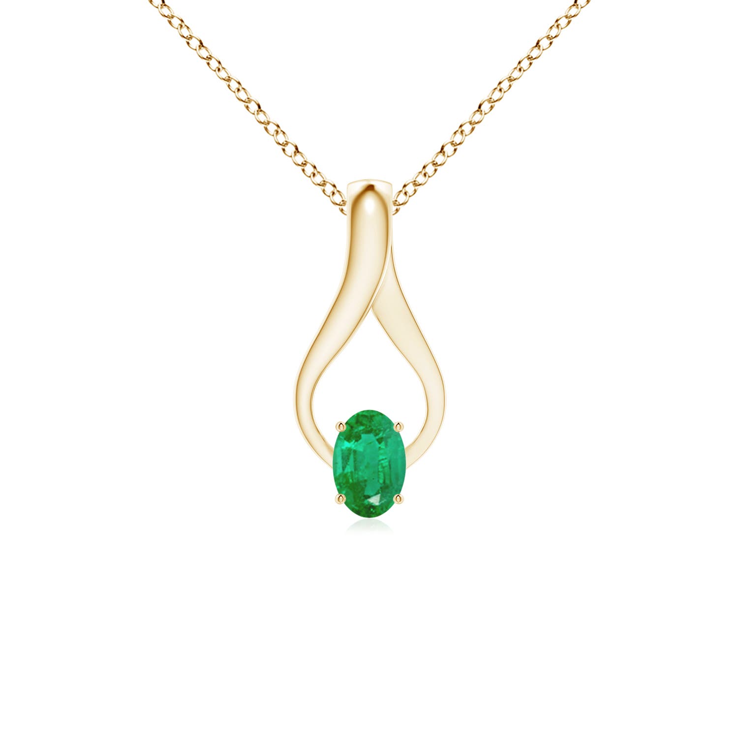 AA - Emerald / 0.45 CT / 14 KT Yellow Gold