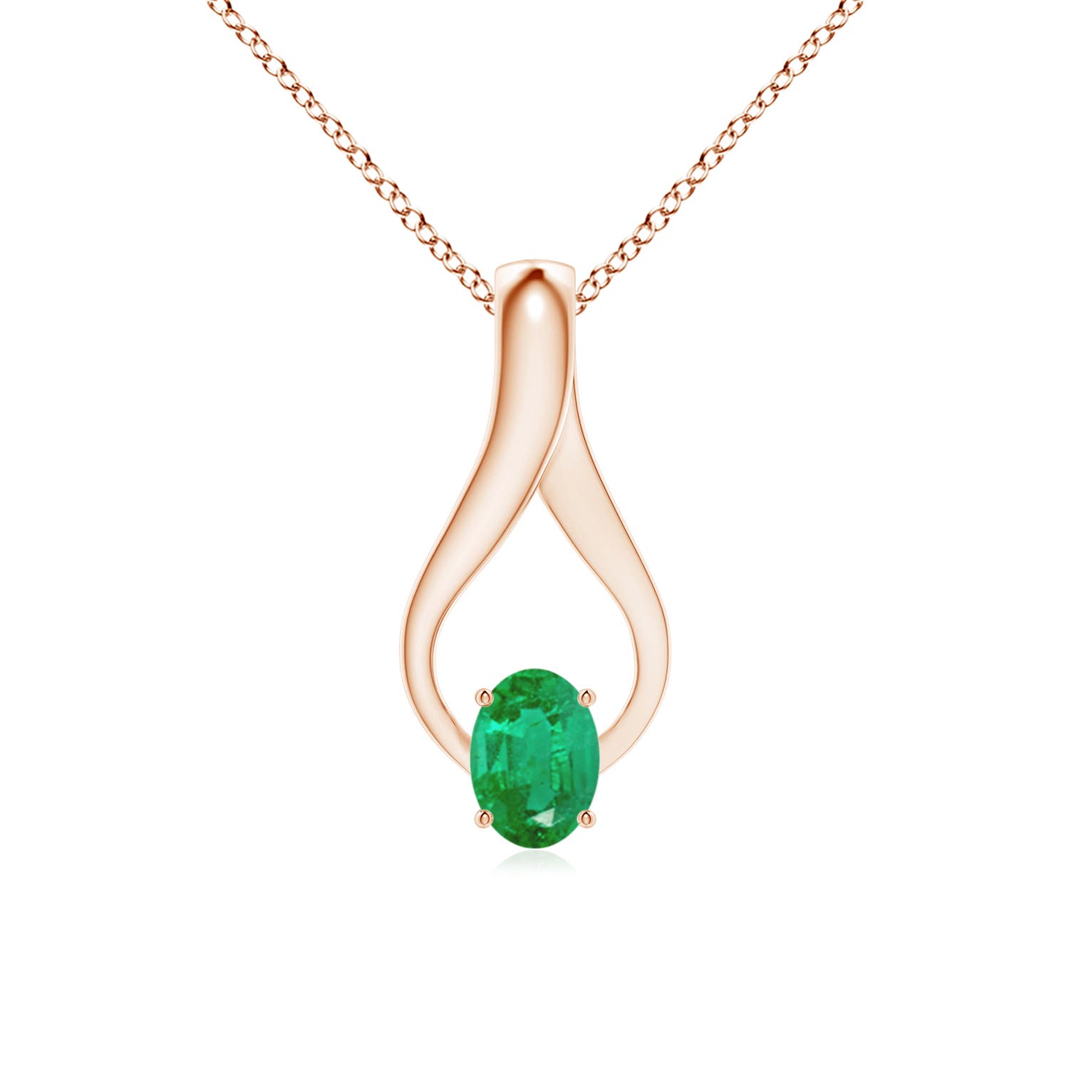 AA - Emerald / 0.73 CT / 14 KT Rose Gold