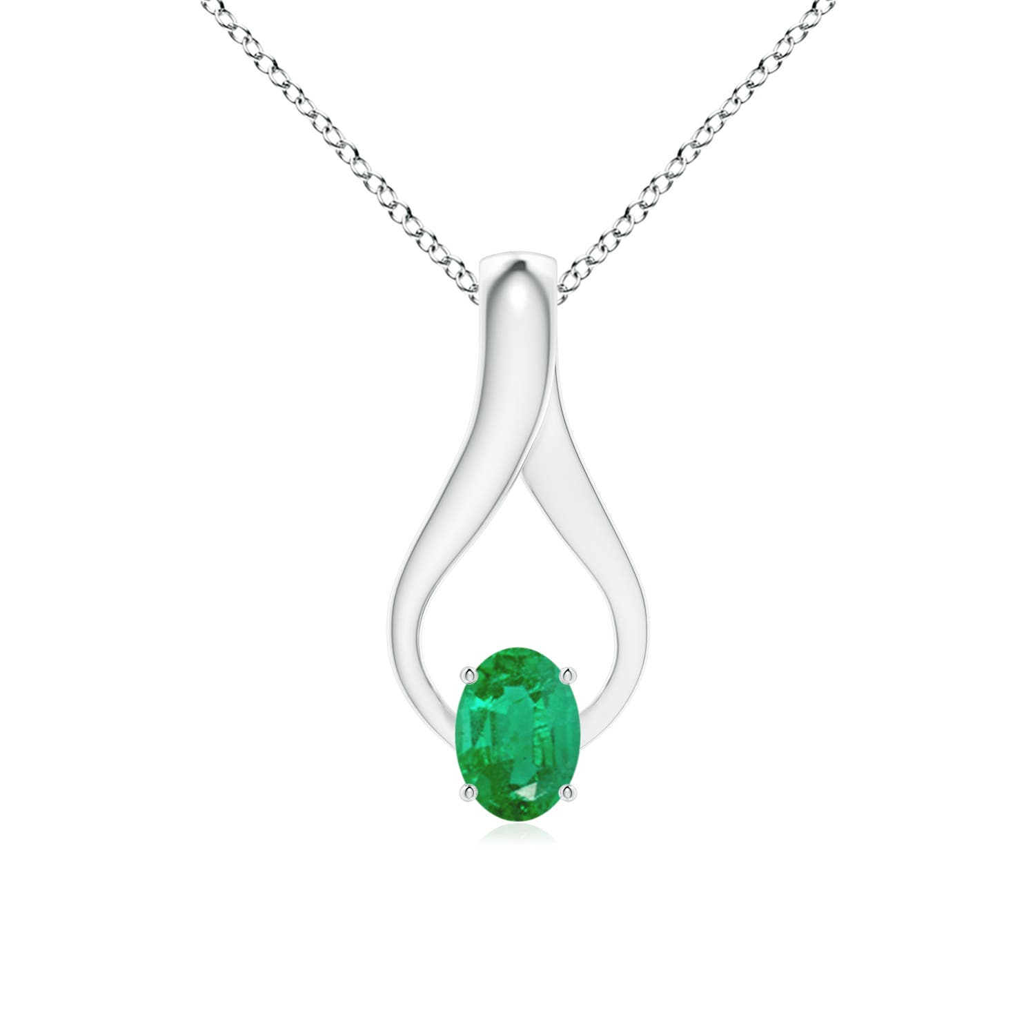 AA - Emerald / 0.73 CT / 14 KT White Gold